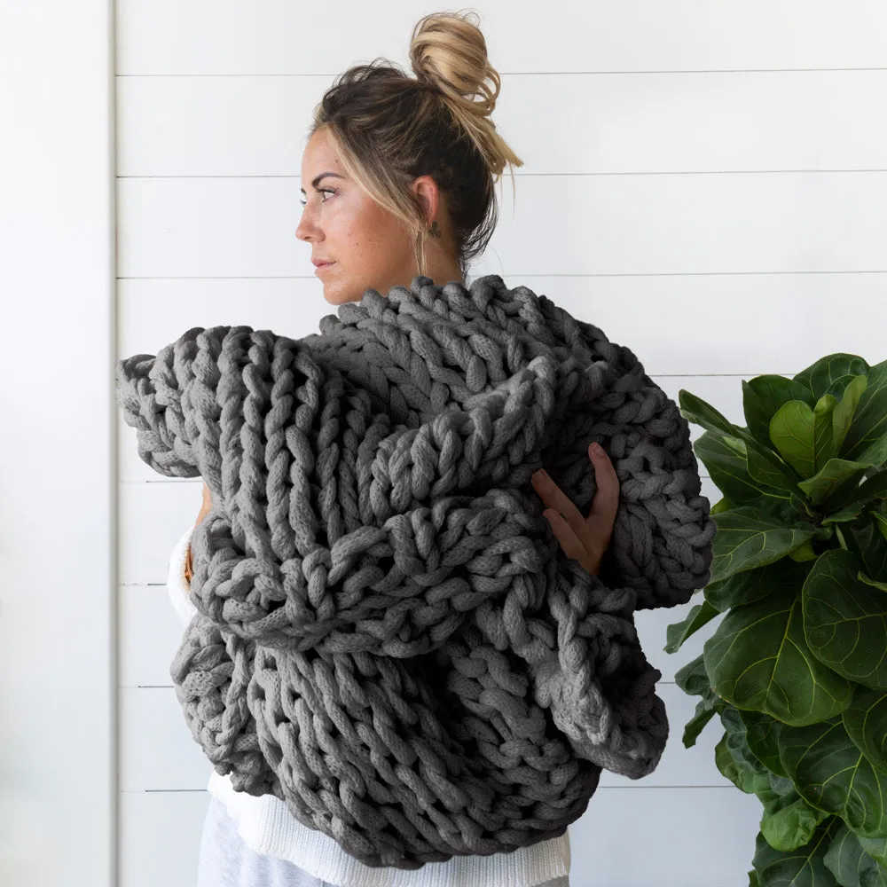 Sale - Oversized Chunky Knit Blanket