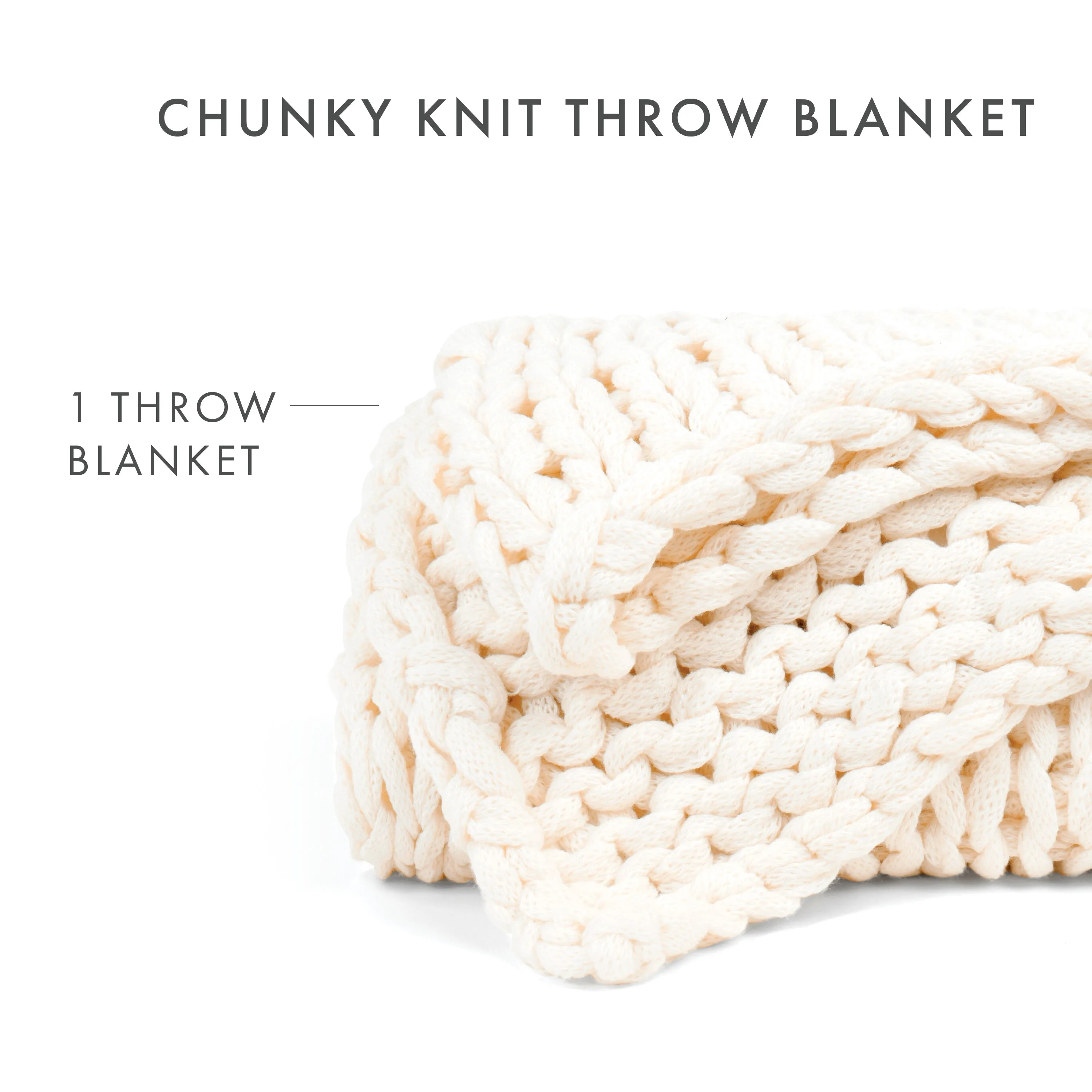 Sale - Oversized Chunky Knit Blanket