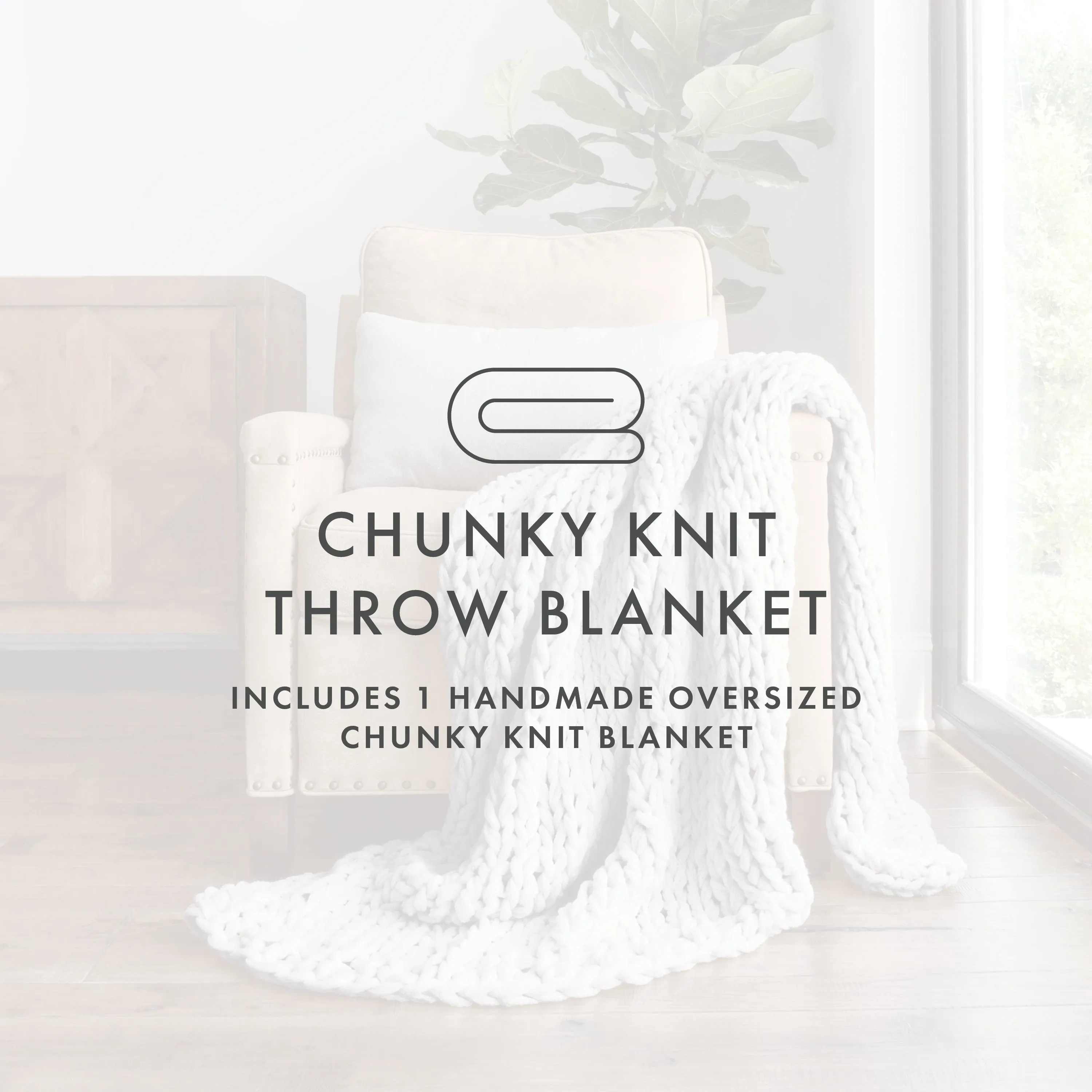 Sale - Oversized Chunky Knit Blanket