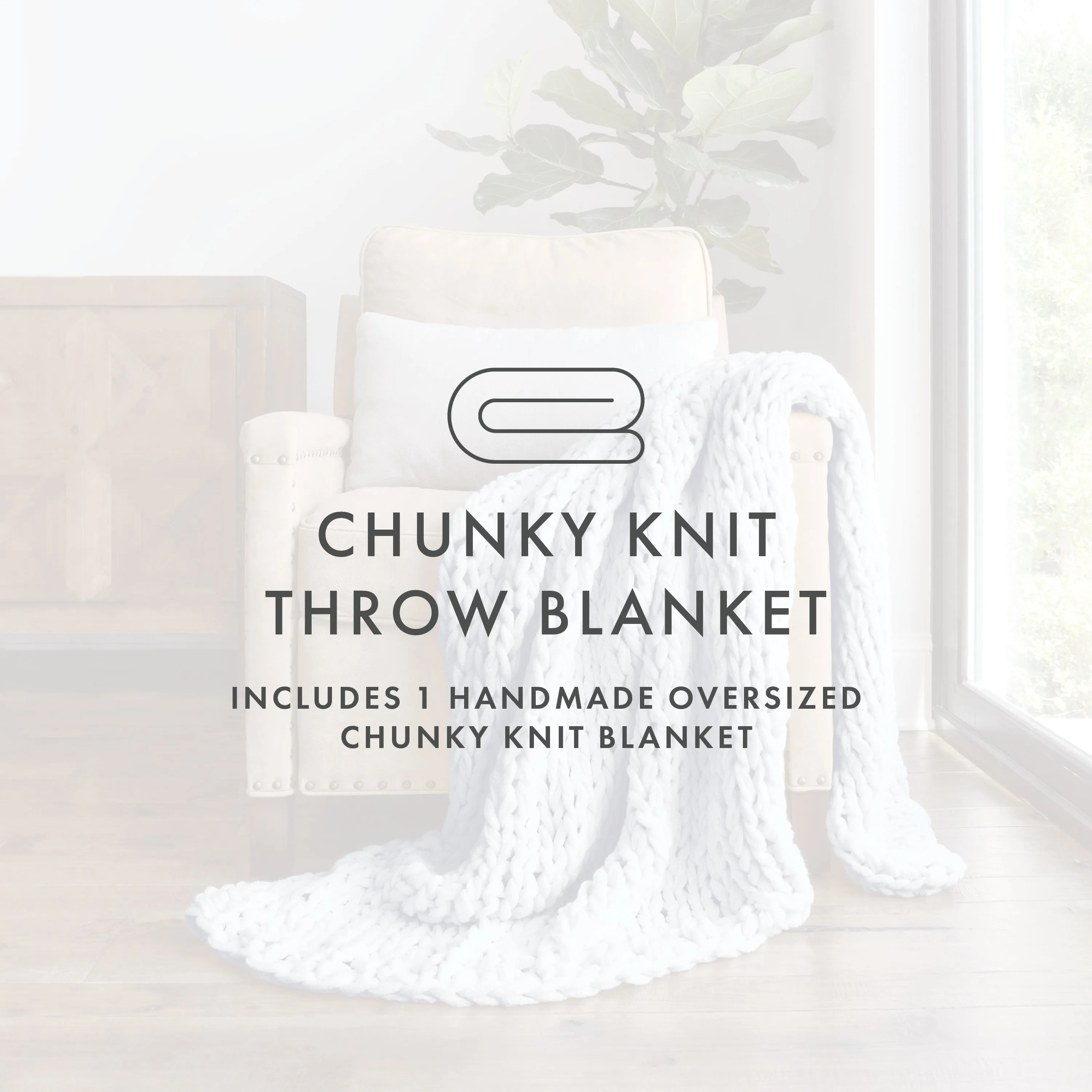Sale - Oversized Chunky Knit Blanket