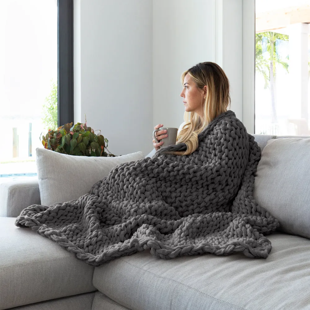 Sale - Oversized Chunky Knit Blanket