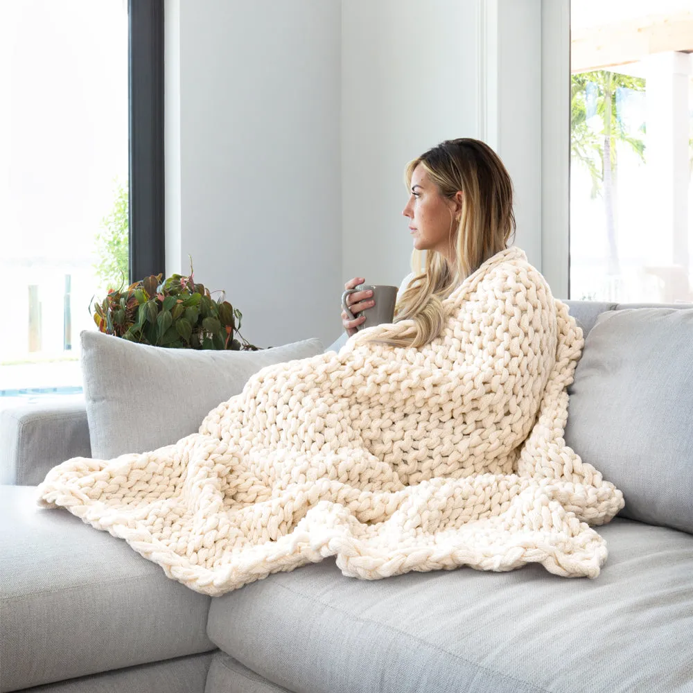 Sale - Oversized Chunky Knit Blanket