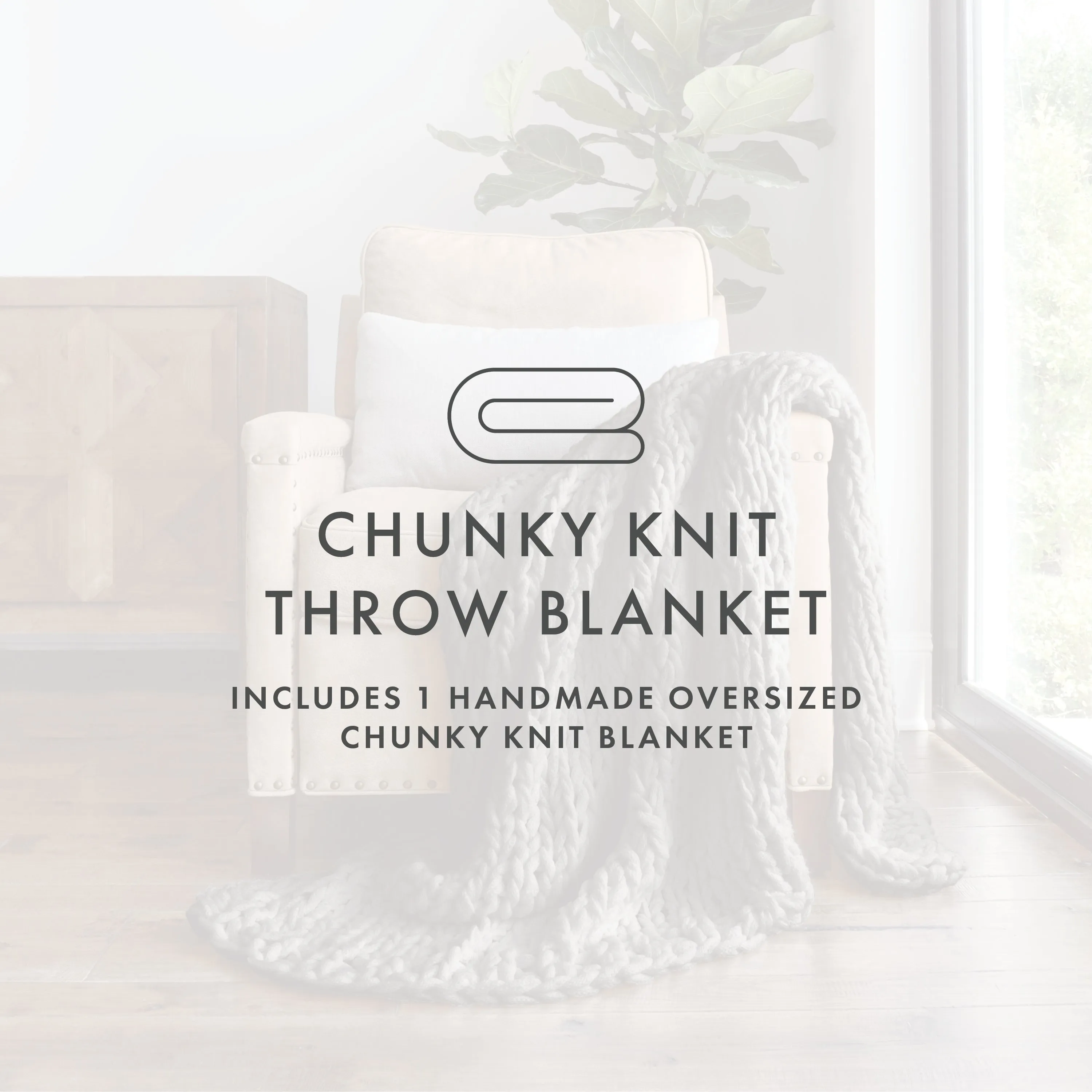 Sale - Oversized Chunky Knit Blanket