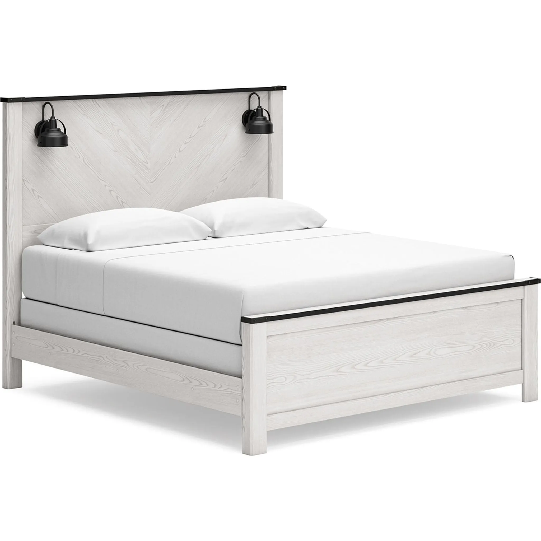 Schoenberg King Panel Bed - White