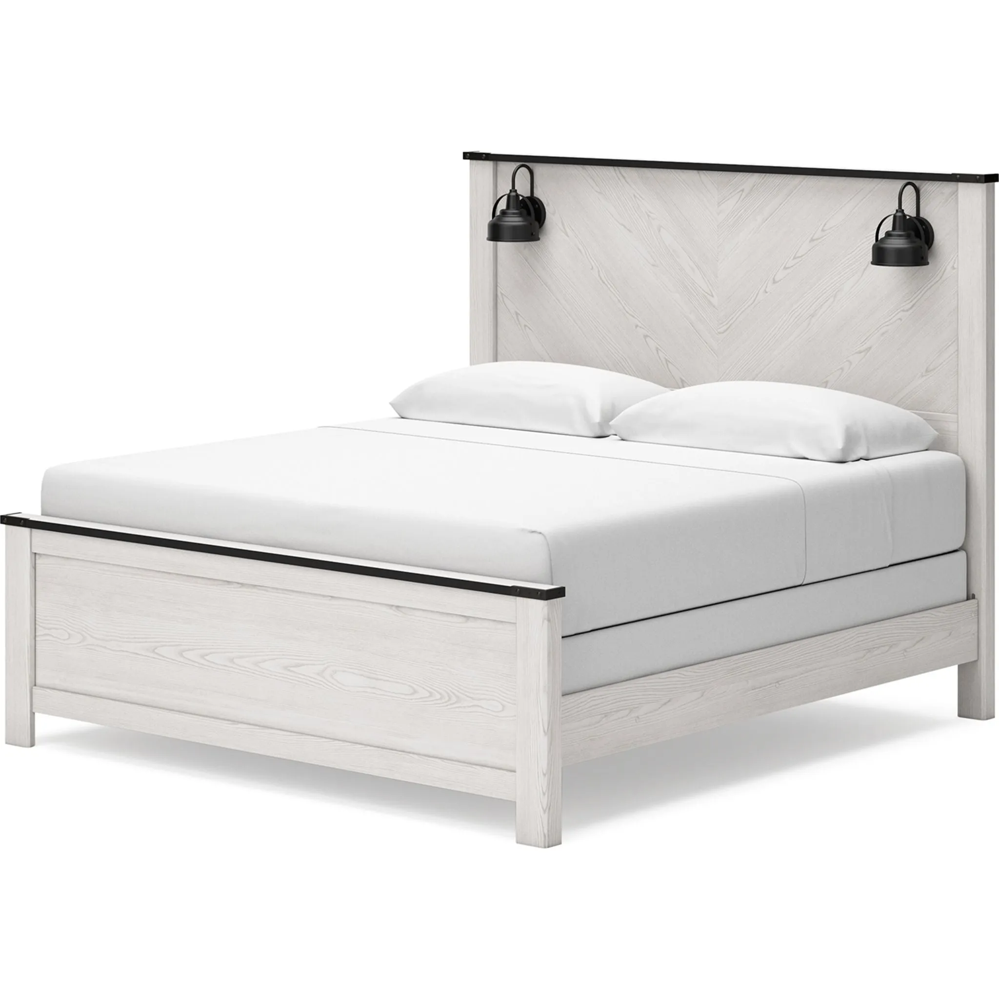 Schoenberg King Panel Bed - White