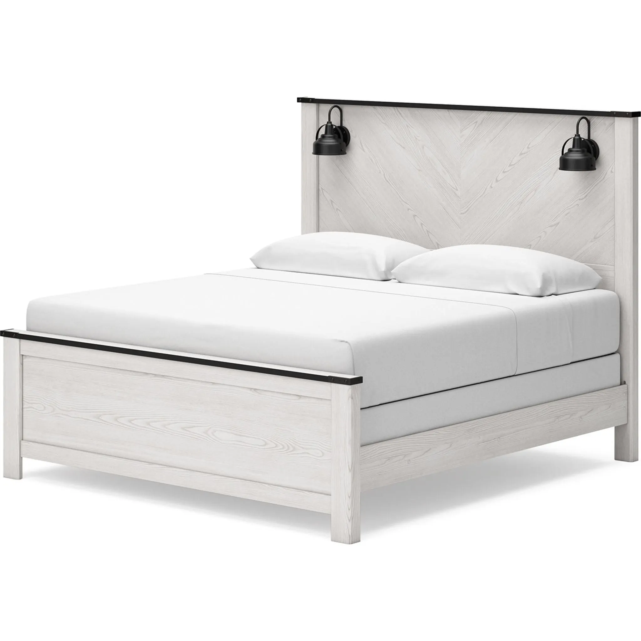 Schoenberg King Panel Bed - White