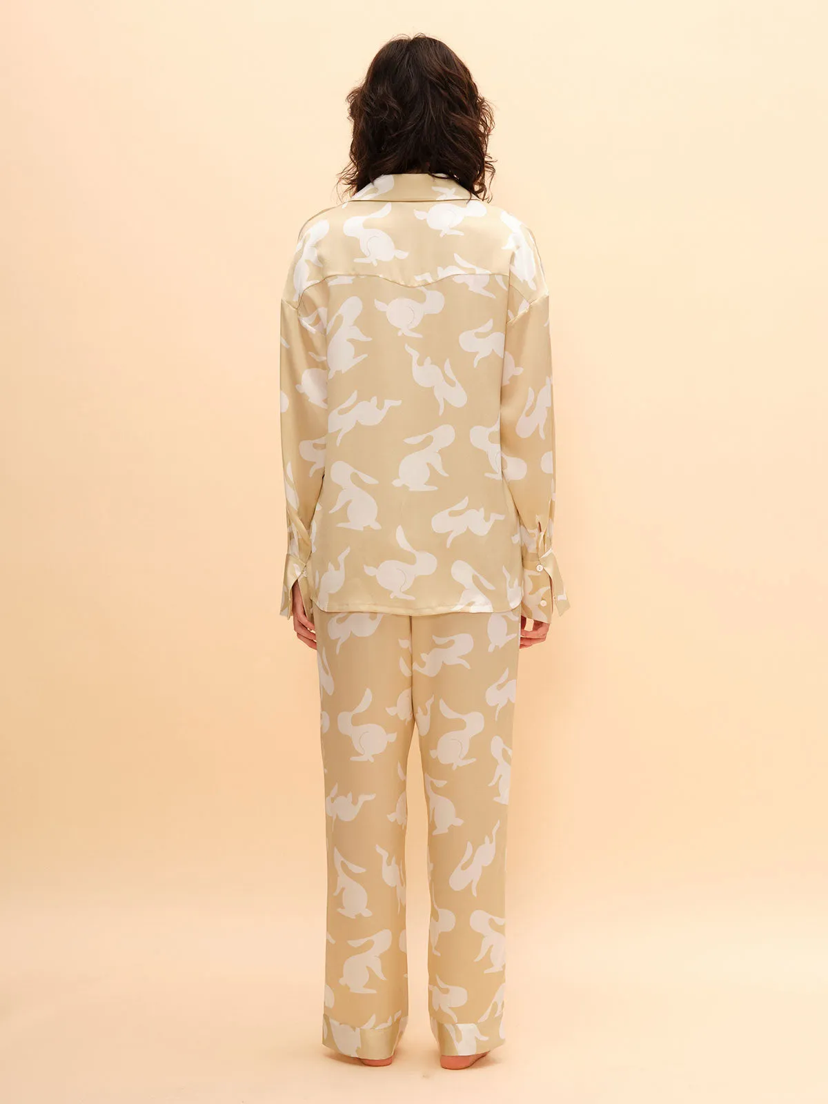SILKINC White Rabbit Silk Pajamas Set