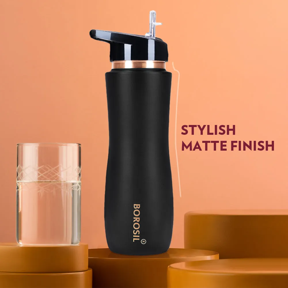 Sipper Copper Bottle, Black, 750 ml