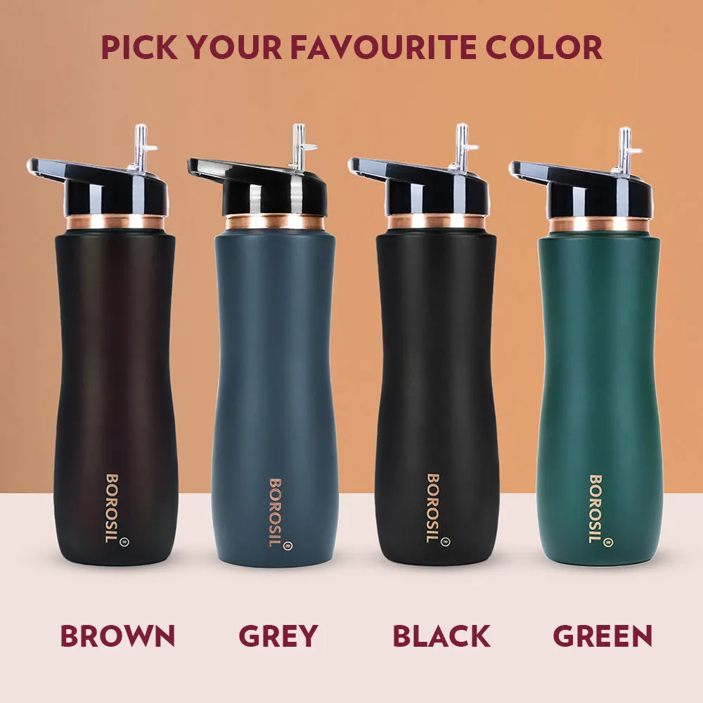 Sipper Copper Bottle, Black, 750 ml