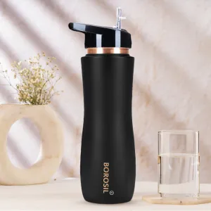 Sipper Copper Bottle, Black, 750 ml