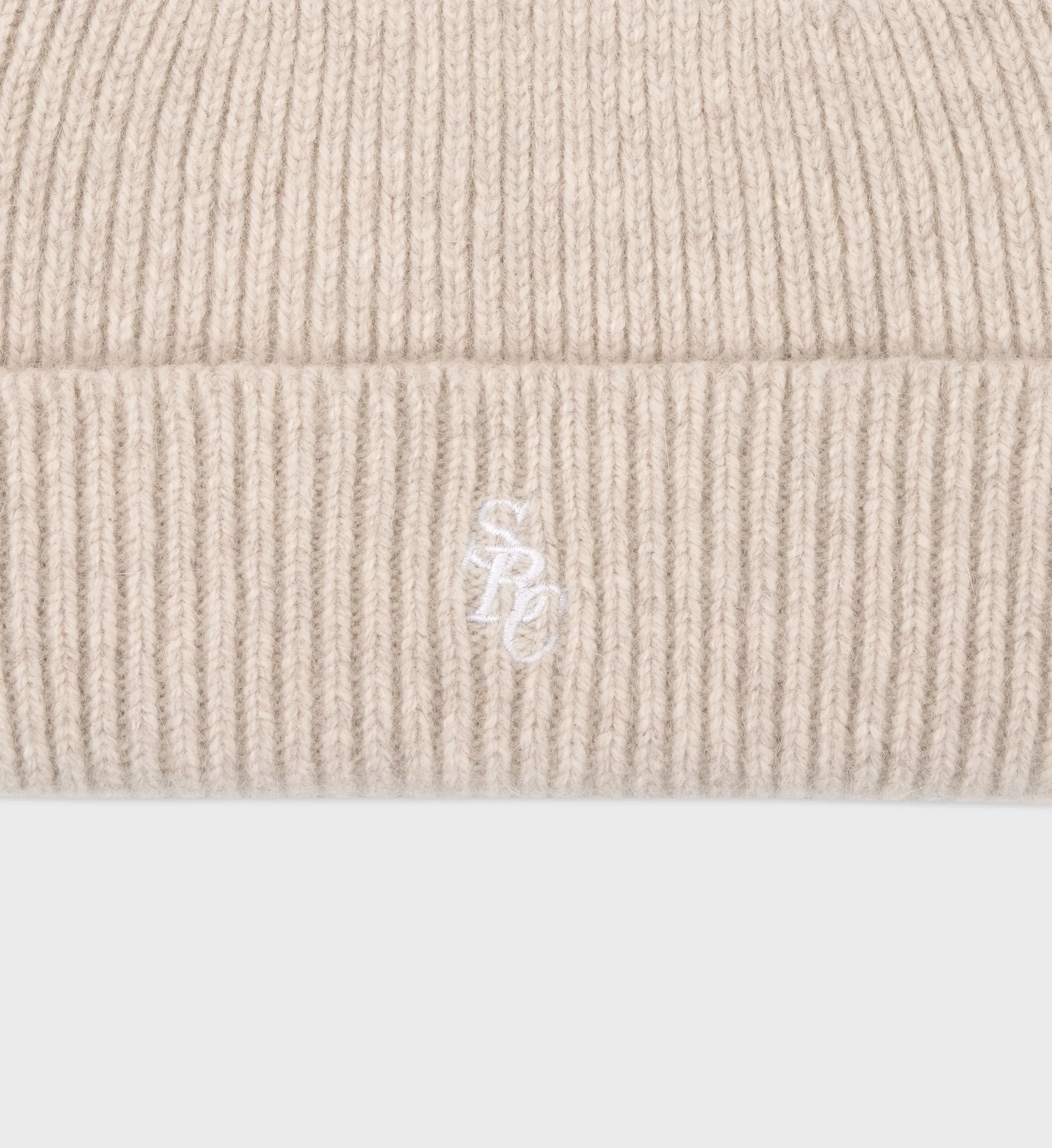 SRC Wool Beanie - Beige/White