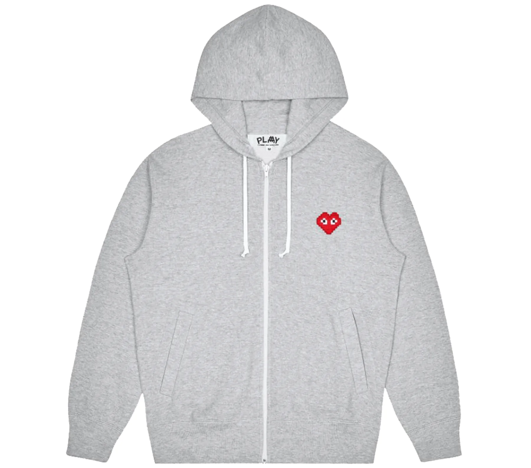 the Artist Invader Pixel Red Heart Hoodie With Zip Men