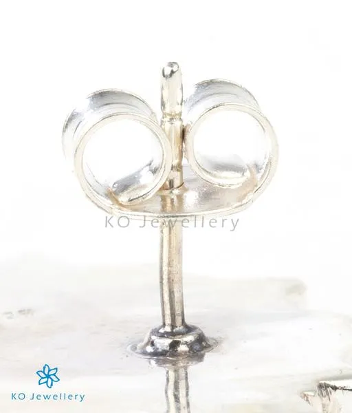 The Ojal Silver Jhumka (Blue)