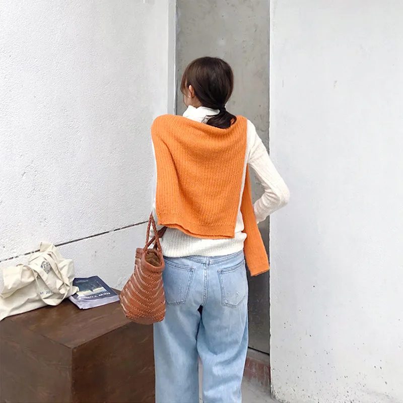Turtleneck Sweater Women Solid Korean