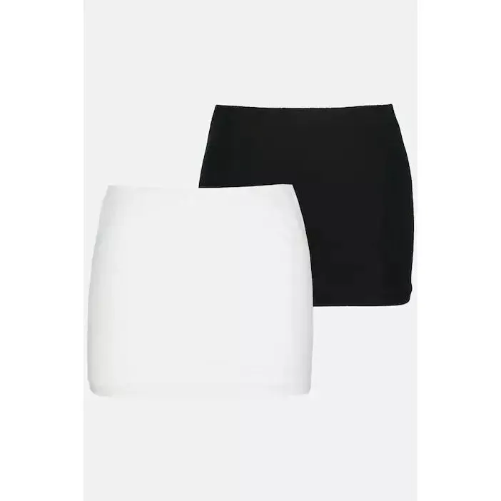 Ulla Popken 2 Pack Shirt Extenders in Black & White