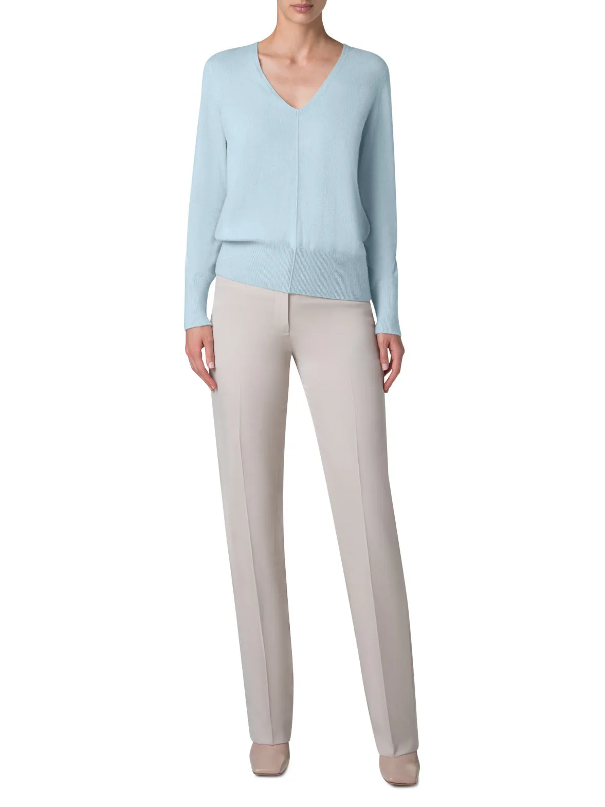 V-Neck Sweater in 100% Cashmere