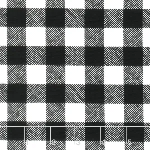 White as Snow - Buffalo Plaid Black Yardage