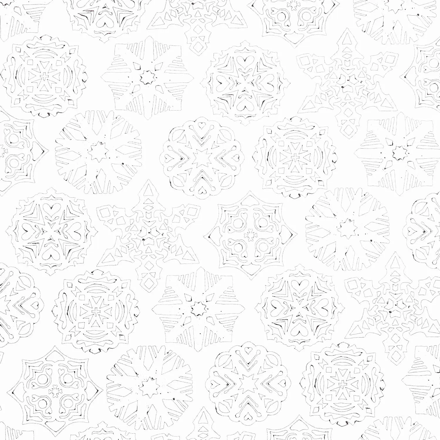 White as Snow - Snowflakes White Yardage