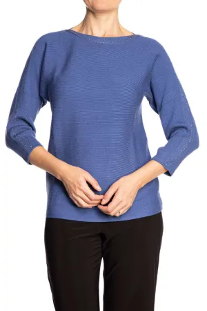Women's Sweater Royal Blue with Glitter Details - Sizes Small to XX Large
